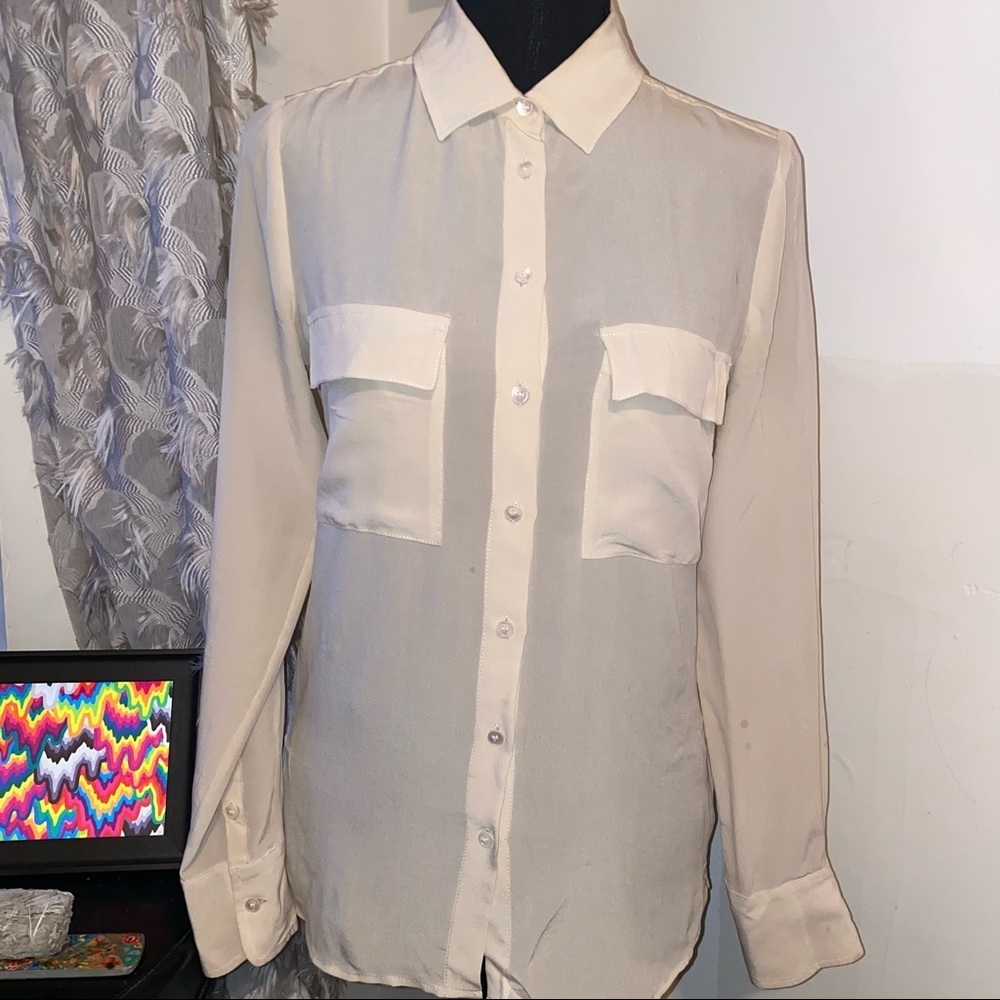 100% Silk Button Down - image 1